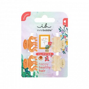 Мини заколка-крабик invisibobble CLIPSTAR Oasis Petit Citrus, 4 шт.