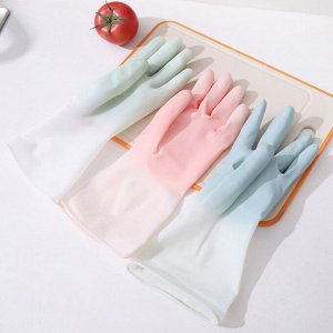 Перчатки хозяйственные резиновые (розовые)