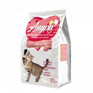 Сухой корм для кошек "Амурр" 350г. ЯГНЕНОК (пакет)