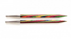 20426 Knit Pro Спицы съемные Symfonie 5мм для длины тросика 20см, дерево, многоцветный, 2шт