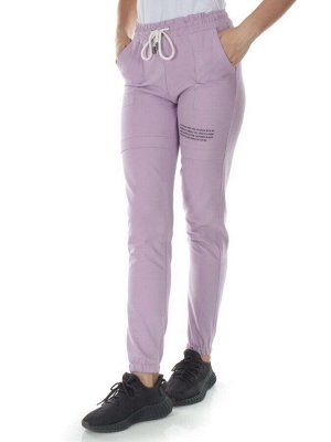 QB-65 LILAC Брюки спортивные женские (95% хлопок, 5% стрейч) P&S
