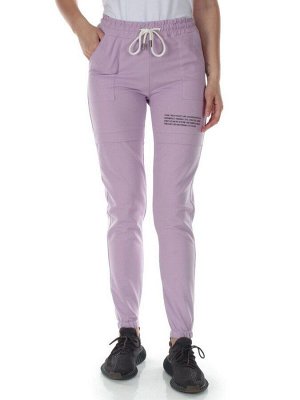 QB-65 LILAC Брюки спортивные женские (95% хлопок, 5% стрейч) P&S