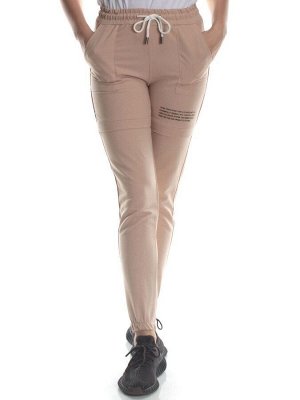 QB-65 BEIGE Брюки спортивные женские (95% хлопок, 5% стрейч) P&S