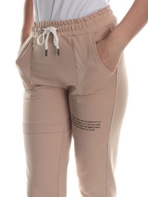 QB-65 BEIGE Брюки спортивные женские (95% хлопок, 5% стрейч) P&S
