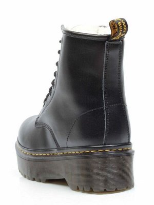 04-MB6022-1 BLACK Ботинки зимние женские (натуральная кожа, натуральный мех)