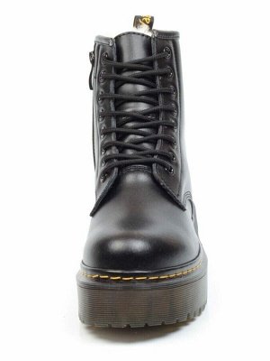 04-MB6022-1 BLACK Ботинки зимние женские (натуральная кожа, натуральный мех)