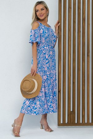 Платье Марианна (сине-розовое) П13472-5М