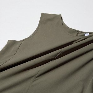 UNIQLO Платье без рукавов (длина 116-127), оливковый