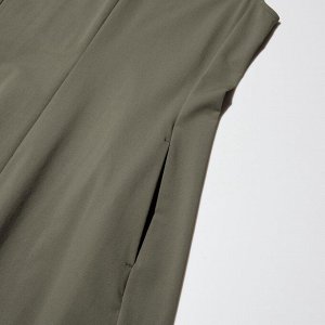 UNIQLO Платье без рукавов (длина 116-127), оливковый