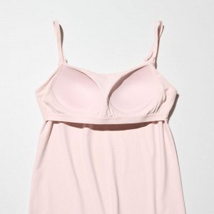 UNIQLO Топ на бретелька с чашками, розовый
