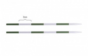 42141 Knit Pro Спицы съемные SmartStix 3мм для длины тросика 20см, алюминий, серебристый/нефритовый