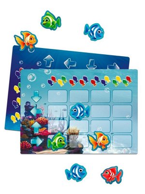 Настольная игра «Шустрая рыба», развивающая, 20 карт рыбок, 5+