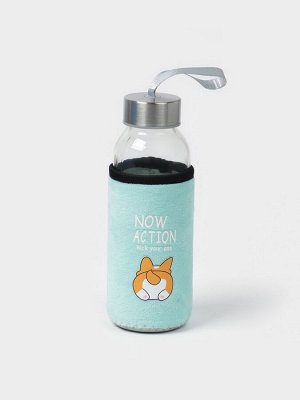 Бутылка для воды Action, 300 мл, h=17 см, в чехле, рисунок МИКС