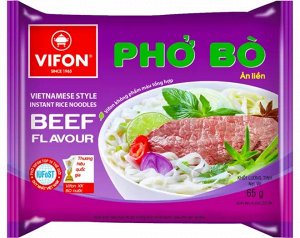 Рисовая лапша-суп Фо Бо, вкус говядины 65 гр. ТМ Vifon
