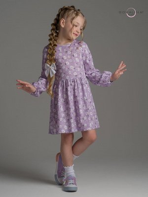 Платье Моана ромашки на лиловом