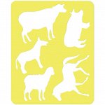 Трафарет-раскраска контурный, Стамм &quot;Домашние животные&quot;, пакет, европодвес