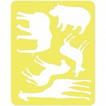 Трафарет-раскраска контурный, Стамм &quot;Животные Африки&quot;, пакет, европодвес