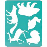 Трафарет-раскраска контурный, Стамм &quot;Лесные звери&quot;, пакет, европодвес