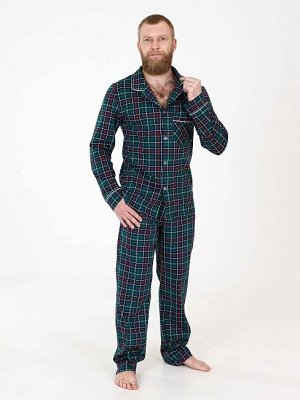 Мужская пижама MAN КК-659 / Зеленая клетка