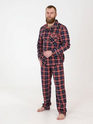 Мужская пижама MAN КК-659 / Сине-красная клетка