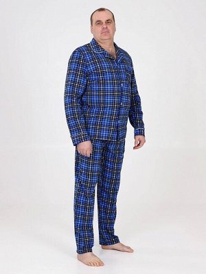 Мужская пижама MAN КК-659 / Васильковая клетка