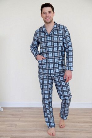 Мужская пижама мужская Фланель М Арт. 7680