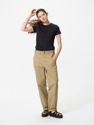 UNIQLO Straight Chino - классические брюки-чинос - 34 BROWN