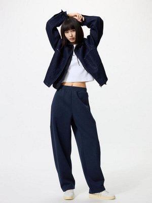 UNIQLO Dry Sweat Curve Pants – брюки из дышащей ткани с изогнутым силуэтом - 69 NAVY