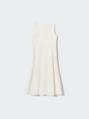 UNIQLO Ultra Stretch AIRism One-Piece – платье из ультрастрейч-материала AIRism укороченной длины - 01 OFFWHITE