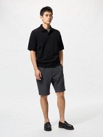 UNIQLO Linen Blend Easy Shorts – льняные шорты с хлопком - 08 DARKGRAY
