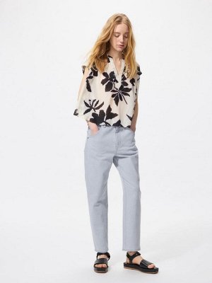 Cotton Rayon Printed Blouse – принтованная блуза из хлопка и вискозы - 30 NATURAL