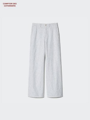 UNIQLO Cotton Blend Straight Pants – прямые брюки из хлопкового микса