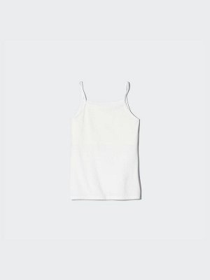 UNIQLO AIRism Cotton Blend Camisole – комбинированная майка с двойным слоем на груди - 00 WHITE