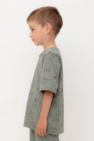 Фуфайка(Весна-Лето)+boys (зеленый чай, динозавры к554)