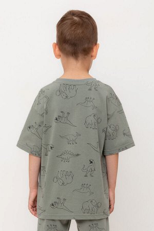 Фуфайка(Весна-Лето)+boys (зеленый чай, динозавры к554)
