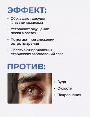 Капли для глаз с черникой и ментолом Е Хуан Су, Ye Huang Su - против усталости и покраснения глаз - 15 мл