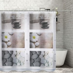 Штора для ванной комнаты Доляна «Дзен», 180x180 см, EVA