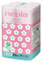 NEPIA &quot;Nepi Nepi&quot; Туалетная бумага двухслойная, аромат сакуры, 12 рулонов по 25м