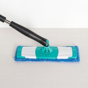 Швабра для мытья пола плоская с отжимом Доляна «Twist», телескопическая ручка 95-120, насадка микрофибра букли 32?9 см, цвет МИКС