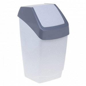 Контейнер для мусора IDEA «Хапс», 25 л, цвет мраморный
