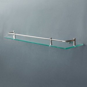 Полка для ванной комнаты, 40x11,5x4 см, металл, стекло