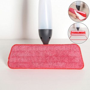 Швабра для мытья пола с распылителем Доляна, насадка из микрофибры 40×14 см, металлическая ручка 118 см, цвет МИКС