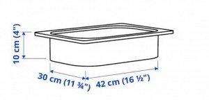 TROFAST, Ящик для хранения, белый, 42х30х10 см