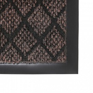 Коврик придверный влаговпитывающий «Галант», 80x120 см, цвет коричневый