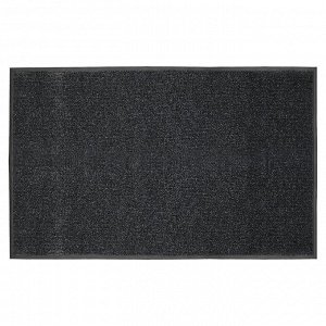 Коврик придверный влаговпитывающий, ребристый, «Комфорт», 90x150 см, цвет чёрный