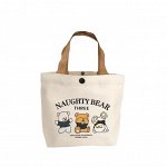 Маленькая сумка тканевая шоппер Naughty Bear Three