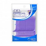 Ароматизированные цветные флостики Dental Floss Pick (зубочистка с нитью, 30 шт)