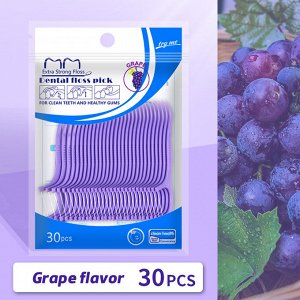 Ароматизированные цветные флостики Dental Floss Pick (зубочистка с нитью, 30 шт)