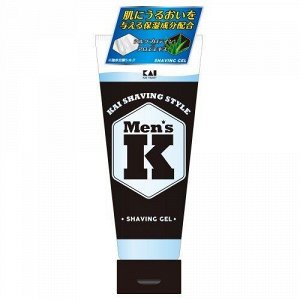 Гель для бритья "Men’s K Shaving Style" (с протеинами шёлка и Алоэ) 205 г, Япония