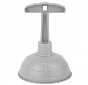 Вантуз, пластик, ПВХ, h 17,5 см, серебряный, DISCO, 1/12